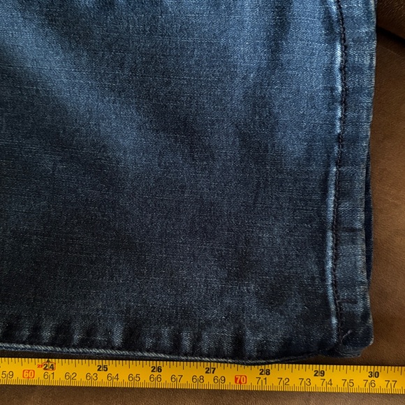 Democracy “Ab”solution Jeans – Size 12 – Dark Wash Distressed Straight Leg - Picture 4 of 4